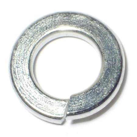 MIDWEST FASTENER Split Lock Washer, For Screw Size 7/16 in Steel, Zinc Plated Finish, 50 PK 50722